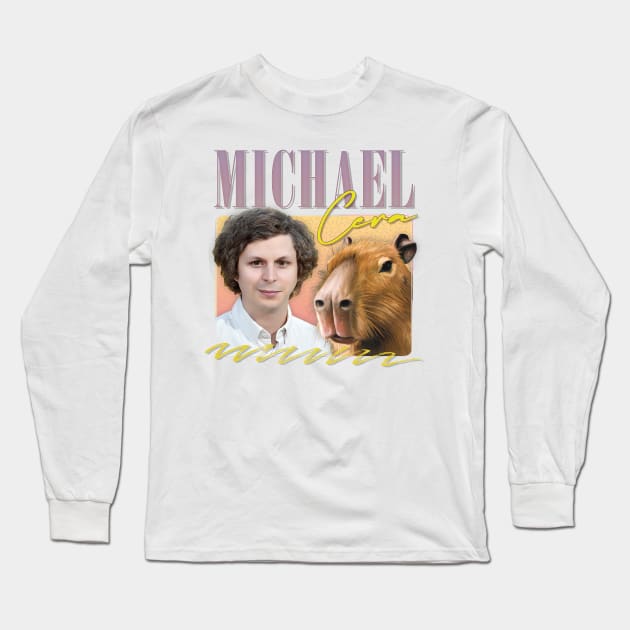 Michael Cera - - Aesthetic Meme Fan Design Long Sleeve T-Shirt by DankFutura